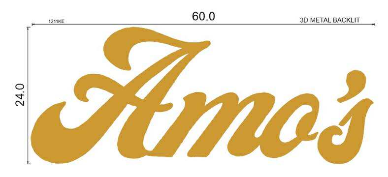 Custom 3D Metal Backlit Sign for Ahmed Mahmoud Lutfi Remaining Payment