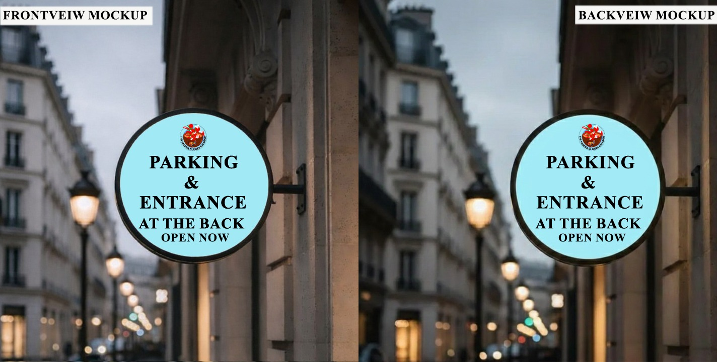 Custom Dual Sided Light Box Sign for Pasifika Islander KavaBar