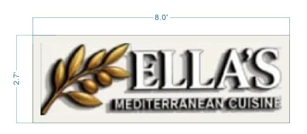 Custom Frontlit Lightbox Sign for Ellas Remaining Payment