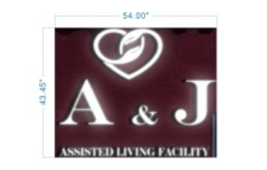 Custom 3D Frontlit Channel Sign for Arniel Juliet