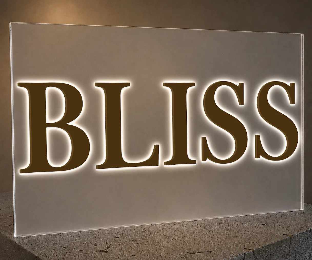 Custom 3D Metal Backlit Sign with Acrylic Backboard for Rosario Seraspi-Mendoza - 50% Upfront Payment