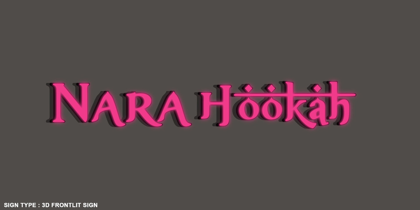 Custom 3D Frontlit Channel Sign for Agasi Daklala Remaining Payment