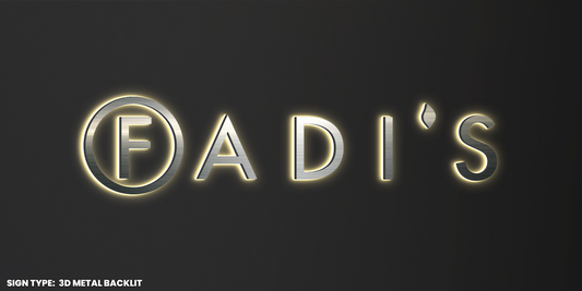 Custom 3D Metal Backlit Sign for Alan Hart