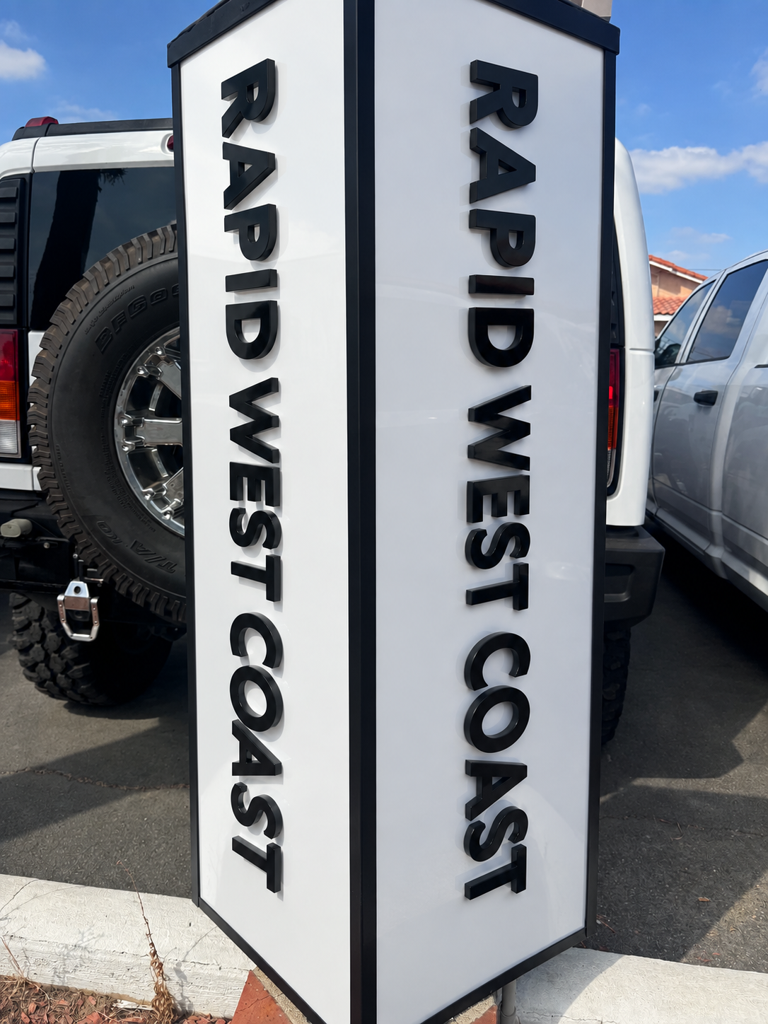 Custom 5mm acrylic panel with 5mm acrylic letters for Gigi Zambini