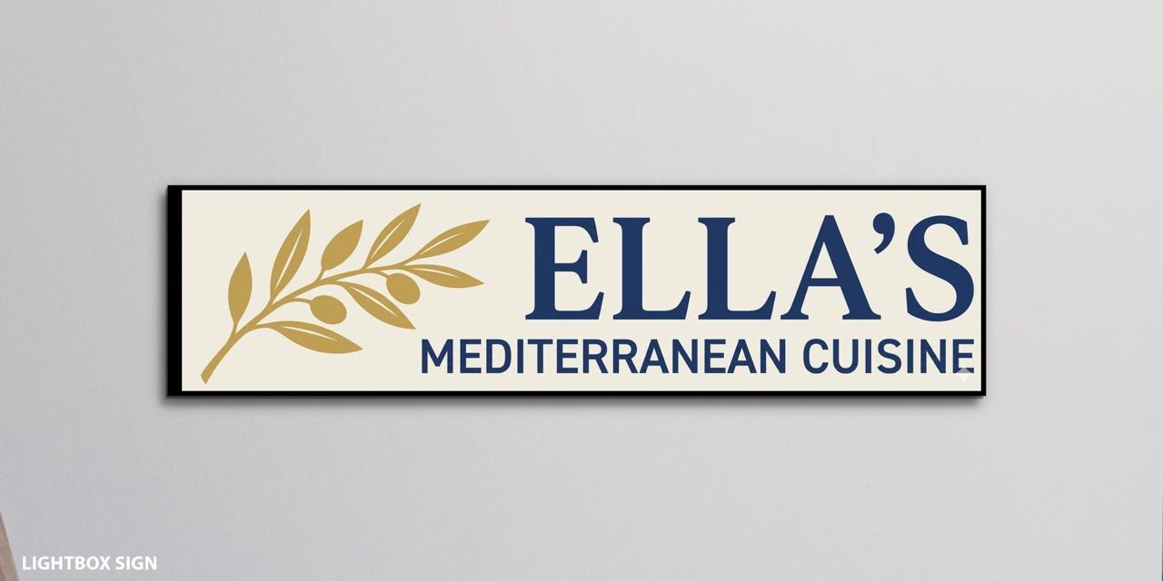 Custom Frontlit Lightbox Sign for Ellas Remaining Payment