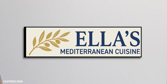 Custom Frontlit Lightbox Sign for Ellas Remaining Payment