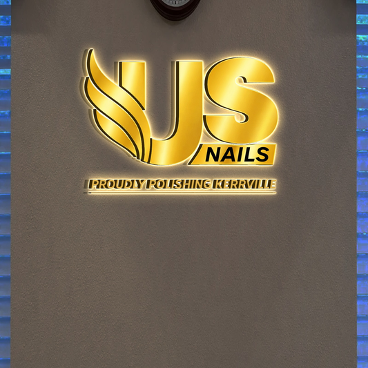 Custom fabricated backlit Channel Sign.(Mirror Gold) for Aiden Nguyen