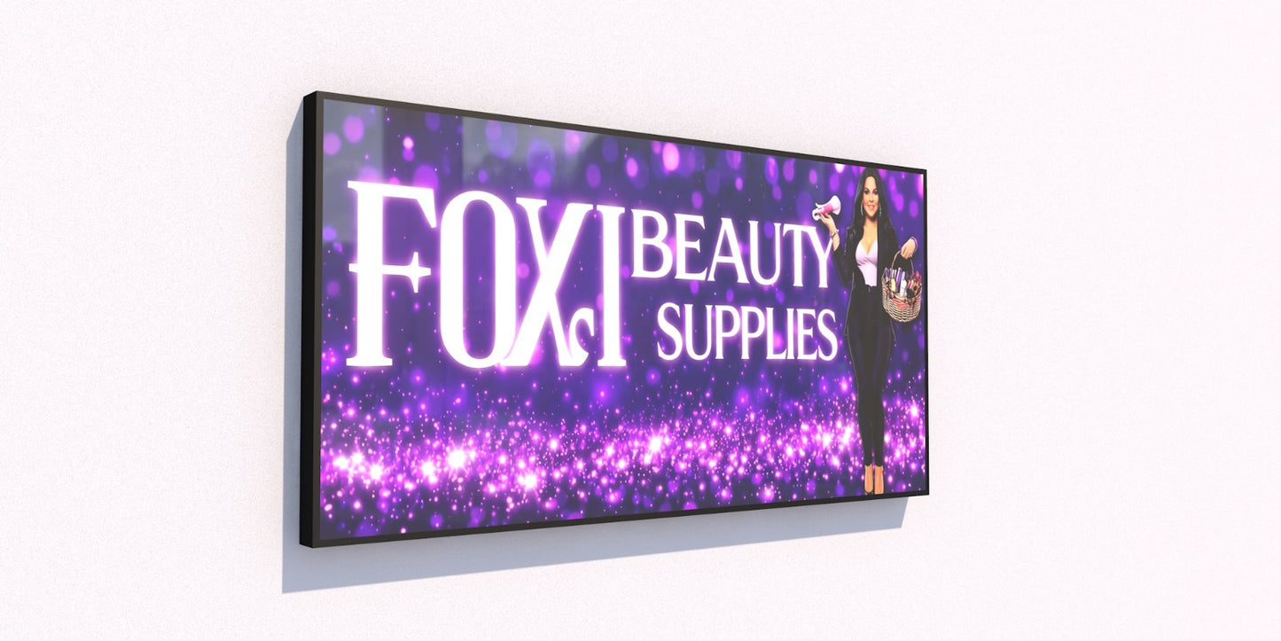 Custom Frontlit Lightbox Sign for Nodel Bouquette