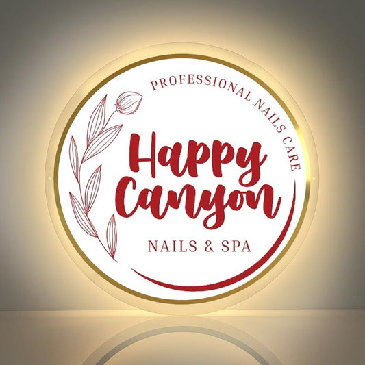 Custom Acrylic Backlit Sign for Justin Tran