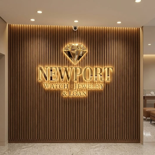 Custom 3D Metal Backlit Sign (MIRROR GOLD) for John Mitchum